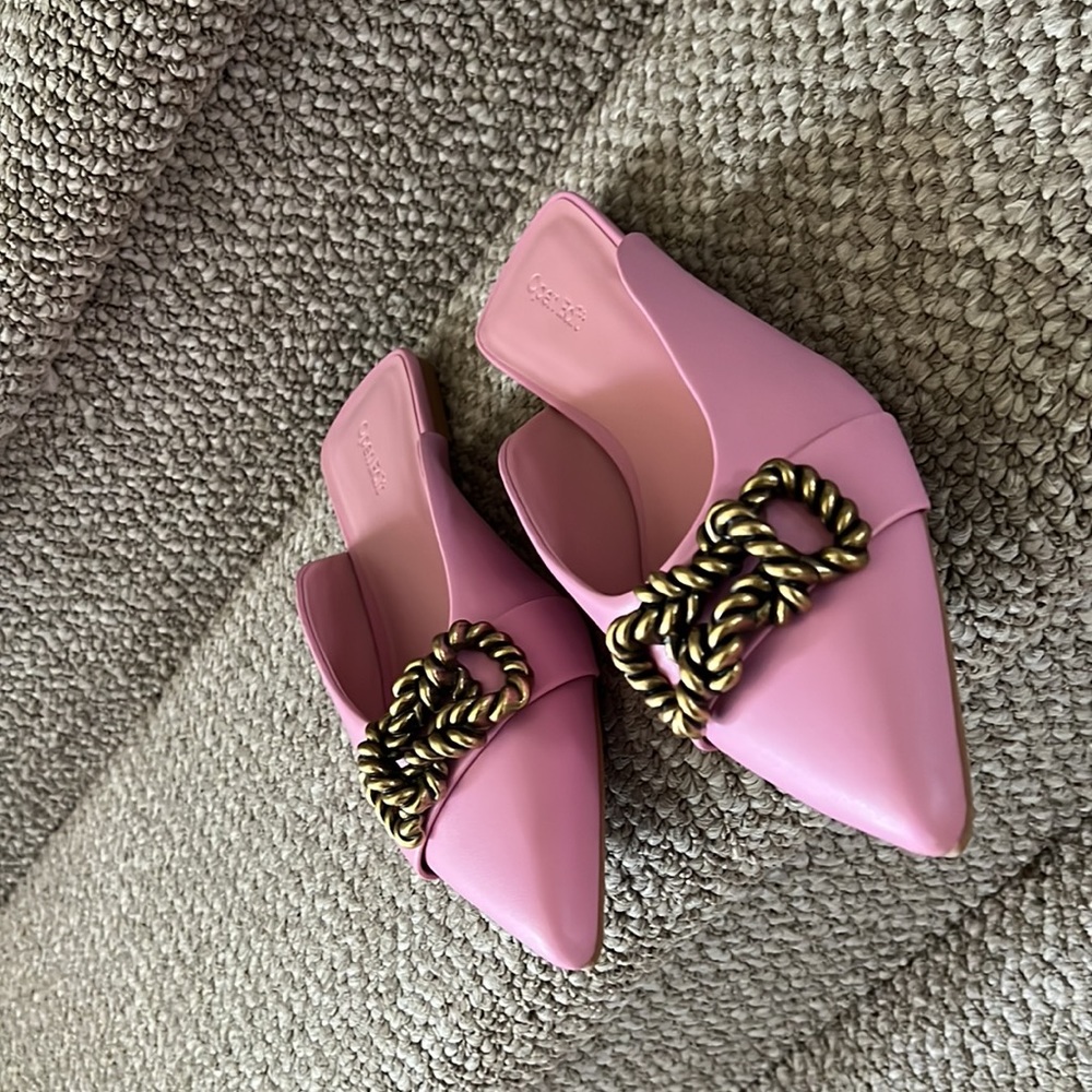 Color me impressed in a bright, pointed Open Edit mules! - Picture 8 of 10